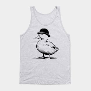 duck wearing a bowler hat Tank Top